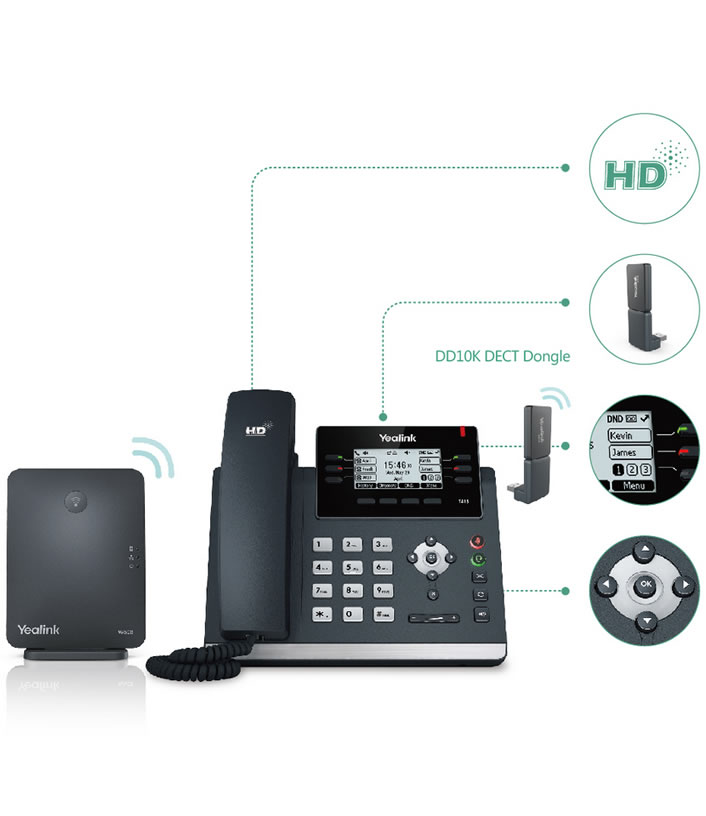 telefono cordless da scrivania yealink w41p