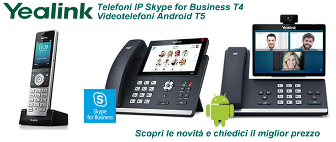 Telefoni yealink videotelefoni e cordless IP