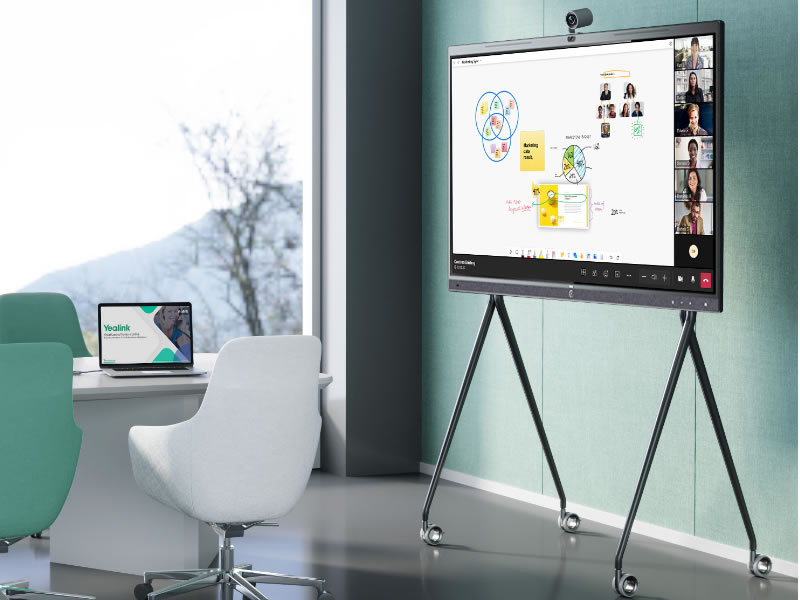 Yalink Meetingboard pro monitor Ai con audio video MTR